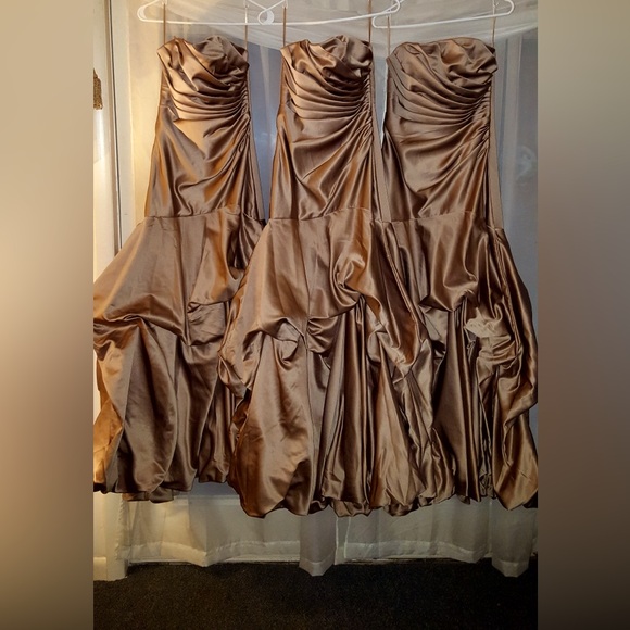 Bridesmaids, Prom Dresses by Impression Bridal. Gold. Sizes 8/10. - Picture 1 of 4